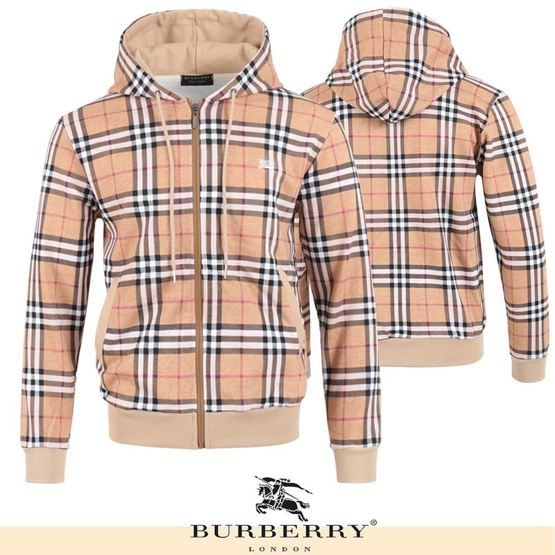 BURBERRY 버버리 기마 자수 체크 후드집업 2COLOR