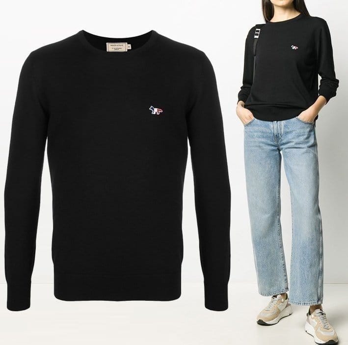 MAISON KITSUNE 메종키츠네 트리컬러 라운드니트 3COLOR