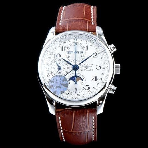 LONGINES 론진 더킹 이민호 시계 & 정우성시계 BEST UP!! 마스터 컬렉션 L2.773.4.78.3 문페이즈 크로노그래프 베스트 모델 화이트 발리콘 다이얼 오토매틱 무브먼트 lon0142 - Longines TOP Grade Quality Master Collection Moonphase Chronograph BEST White Barleycorn Dial Automatic Movement