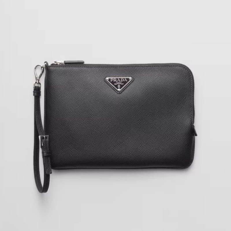 PRADA 프라다 스몰 사피아노 가죽 파우치 2NH024