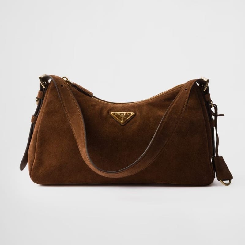 PRADA 프라다 에메 미디엄 스웨이드 숄더백 1BC229