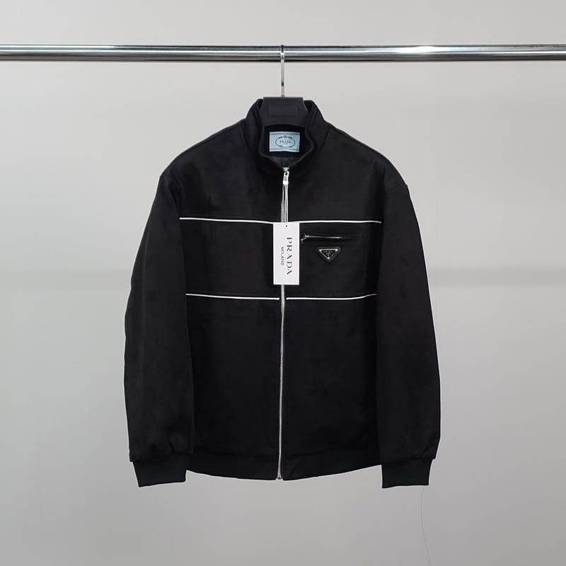 PRADA 프라다 로고와펜 라인 스웨이드 자켓
