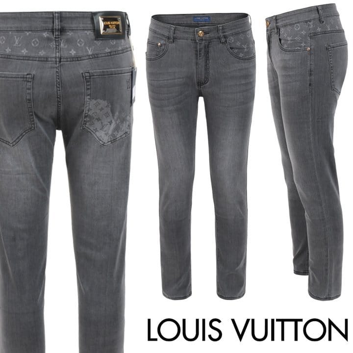 LOUIS VUITTON 루이비통 골드 플레이트 다크 그레이 슬림 일자진