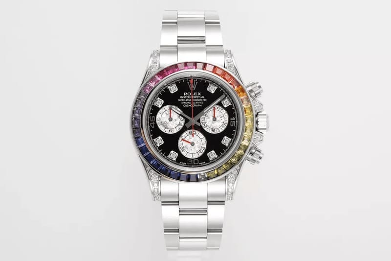 ROLEX 로렉스 데이토나 검판 레인보우 다이아 베젤 8P 40mm