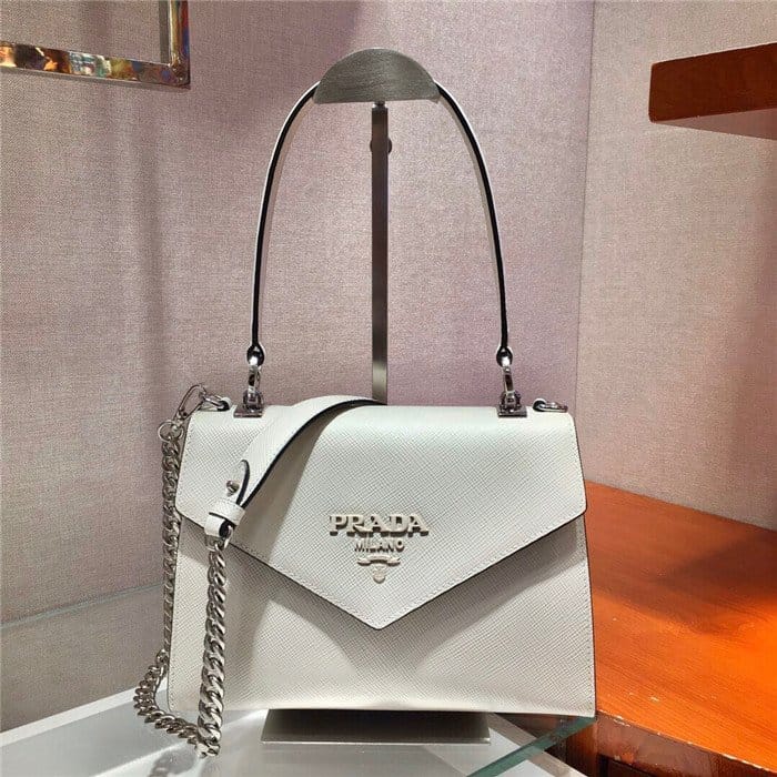 PRADA 프라다 모노크롬 사피아노 가죽백 3COLOR