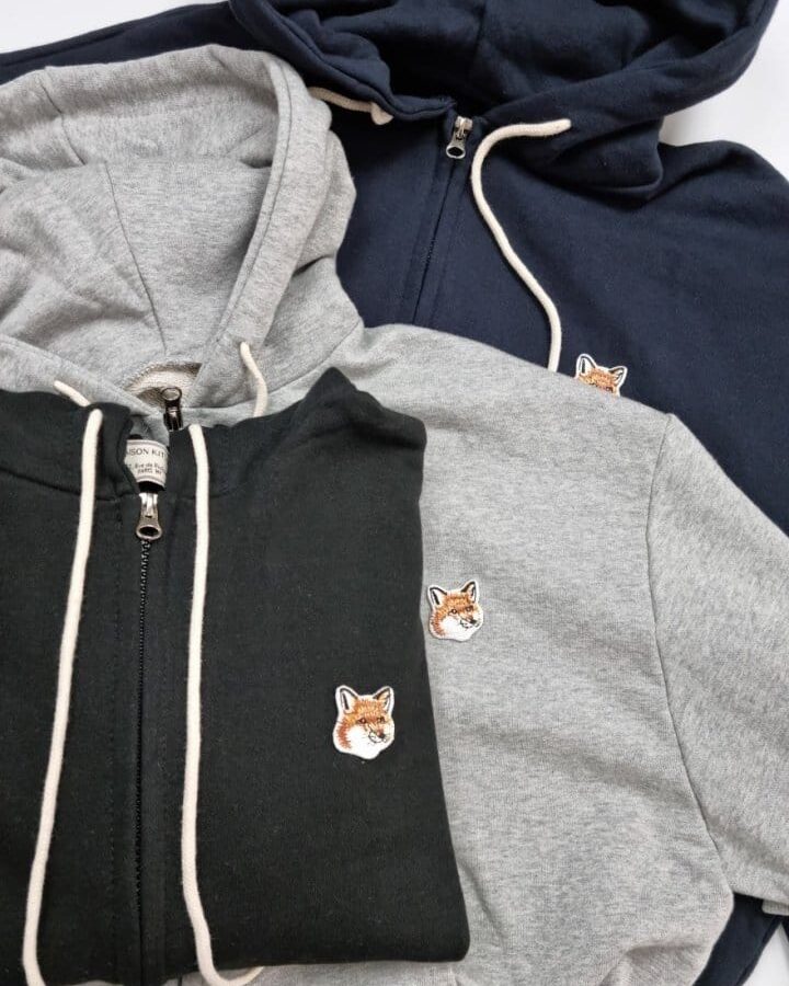 MAISON KITSUNE 메종키츠네 폭스헤드 후드집업