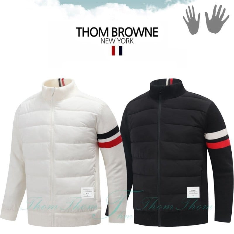 THOM BROWNE 톰브라운 르웰 방풍 니트 패딩 점퍼