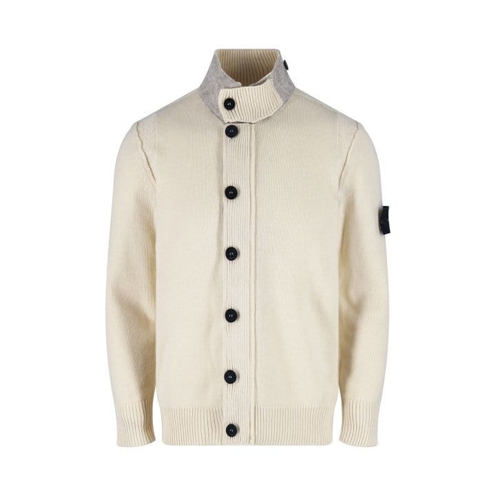 STONE ISLAND 스톤아일랜드 컴퍼스 패치 하이넥 집업 가디건 2COLOR
