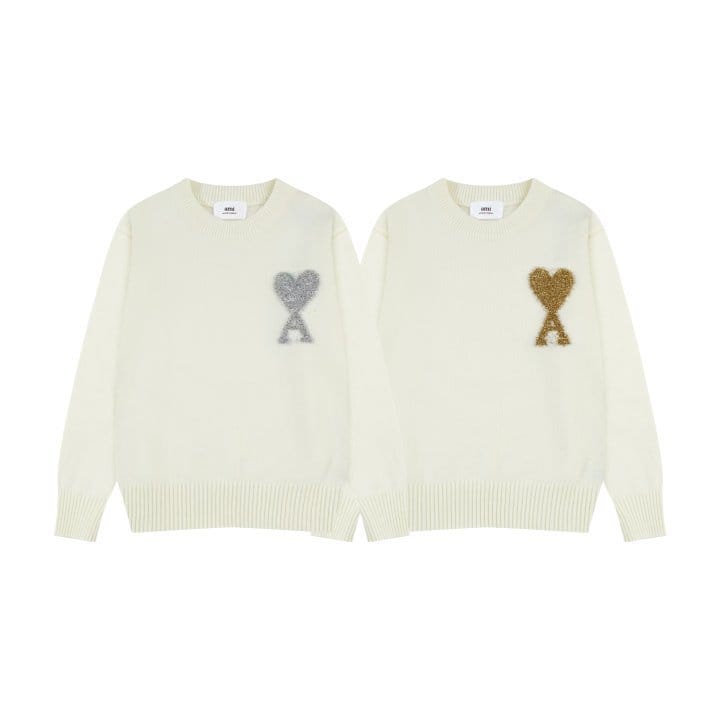 AMI 아미 8146 빅 하트 캡슐 컬렉션 라운드 니트