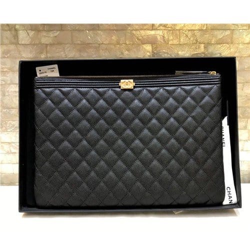 CHANEL 샤넬 캐비어 클러치 AS1034