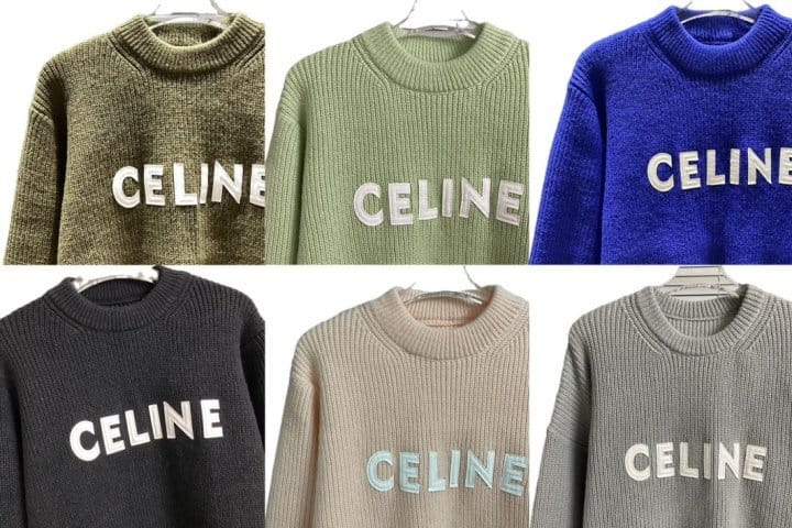 CELINE 셀린느 로고 패치 니트