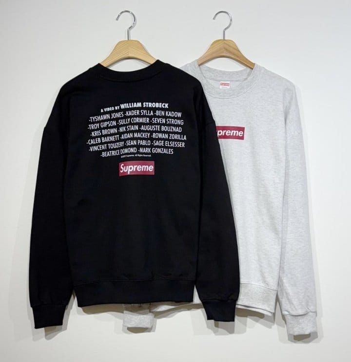 SUPREME 슈프림 비디오 루즈핏 기모 맨투맨