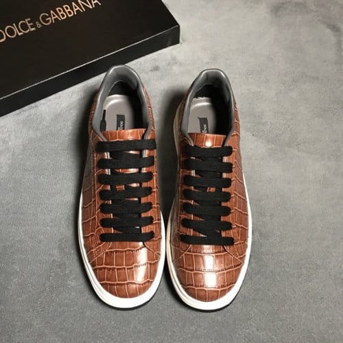 DOLCE & GABBANA 돌체앤가바나 크록 레더 스니커즈