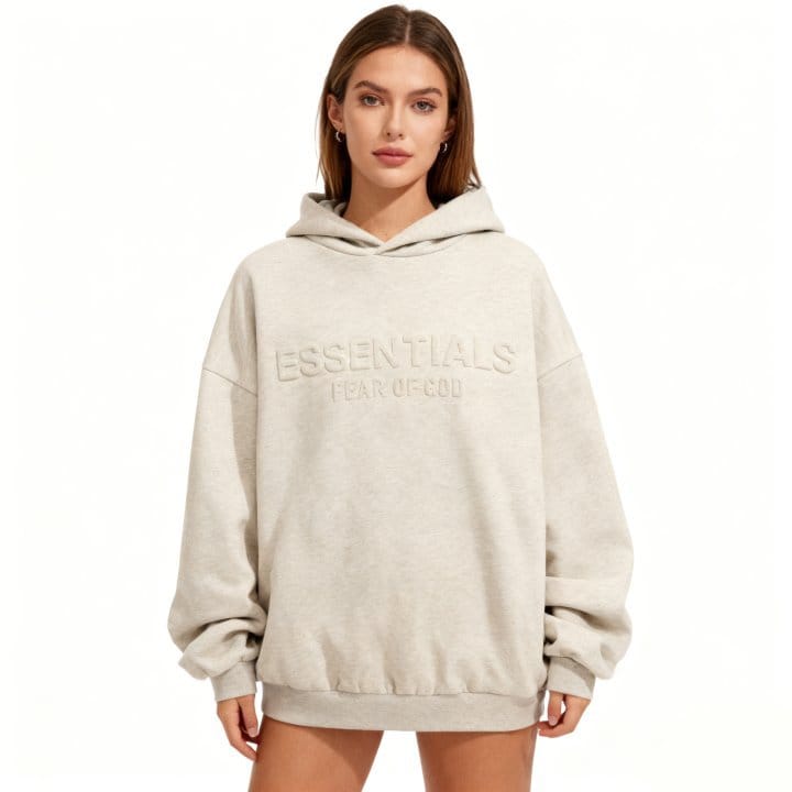 FEAR OF GOD 피어오브갓 622 엠보스드 로고 플리스 후드