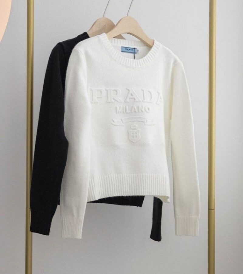 PRADA 프라다 밀라노 로고 스웨터
