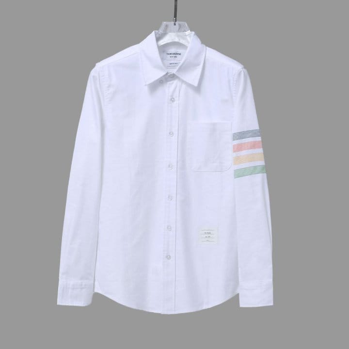 THOM BROWNE 톰브라운 레인보우 사선완장 셔츠