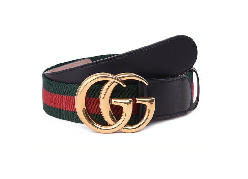 GUCCI 구찌 인터로킹 G 버클 웹 벨트