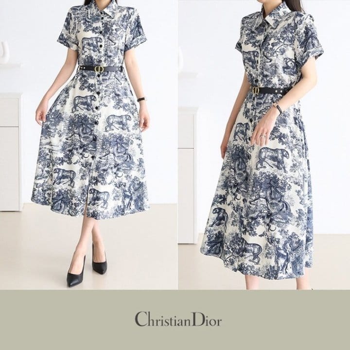 DIOR 디올 카라정글 원피스