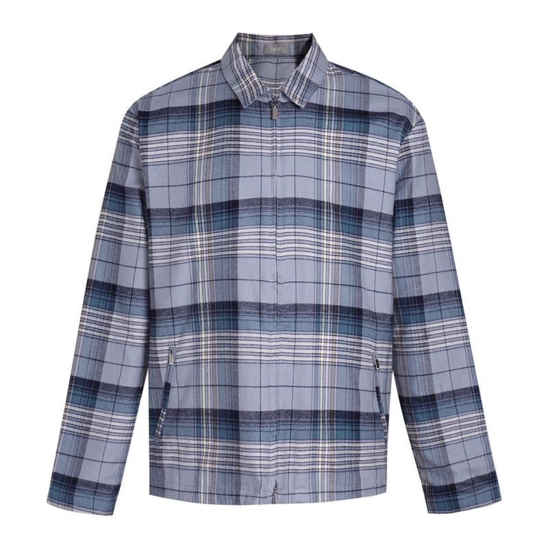 DIOR 디올 체크 지퍼 셔츠 자켓