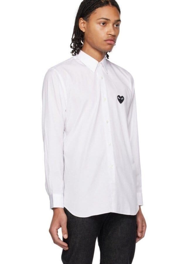 COMME DES GARCONS 꼼데가르송 블랙와펜 화이트 셔츠