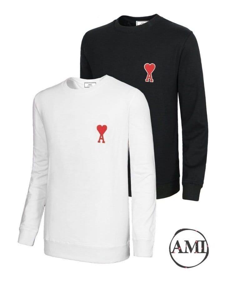 AMI 아미 레드패치 맨투맨