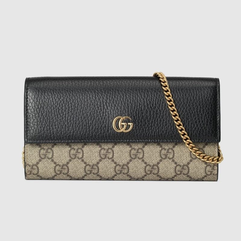GUCCI 구찌 GG 마몽 체인 달린 바이컬러 지갑 546585