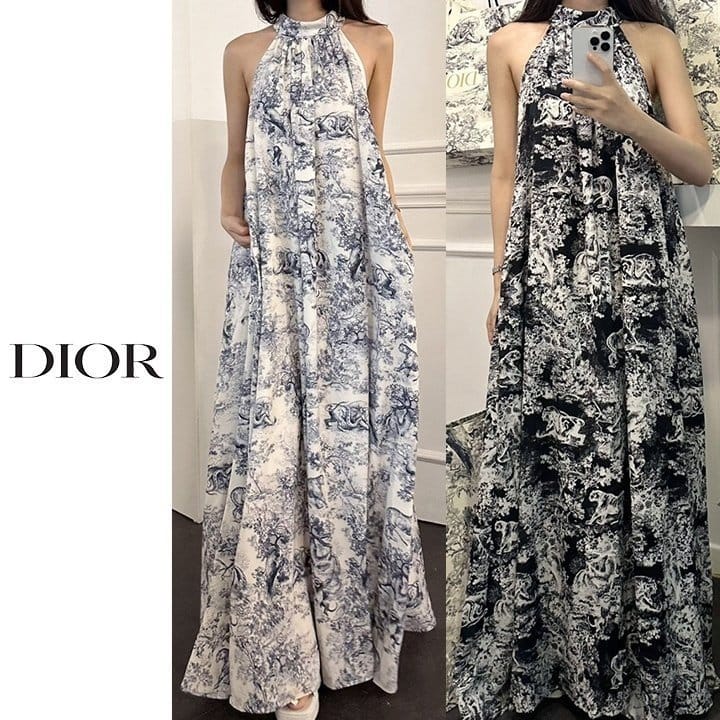 DIOR 디올 프린팅 홀터넥 원피스 2COLOR