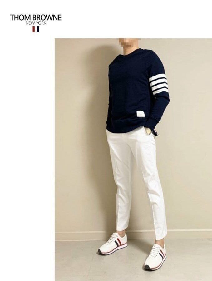 THOM BROWNE 톰브라운 바이오워싱면 9부 바지 7COLOR