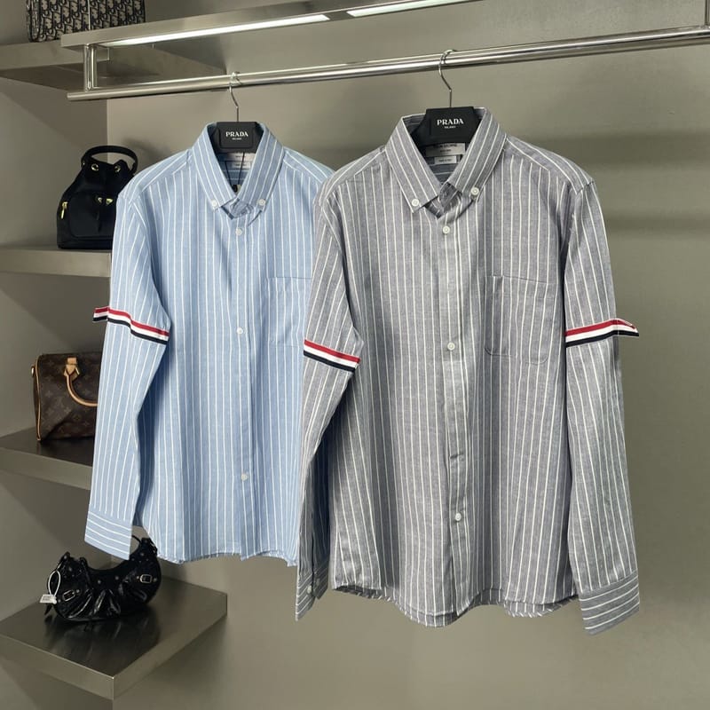THOM BROWNE 톰브라운 스트라이프 암밴드 셔츠