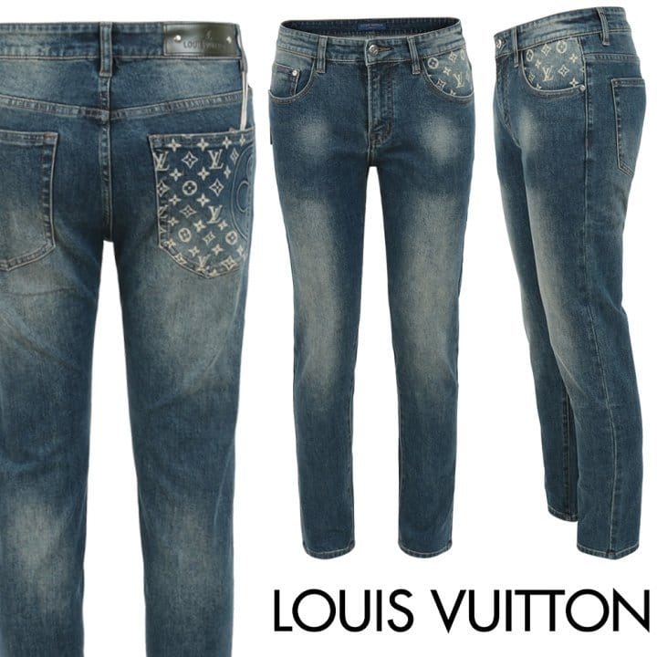 LOUIS VUITTON 루이비통 모노그램 플라워 엠보 슬림 일자진