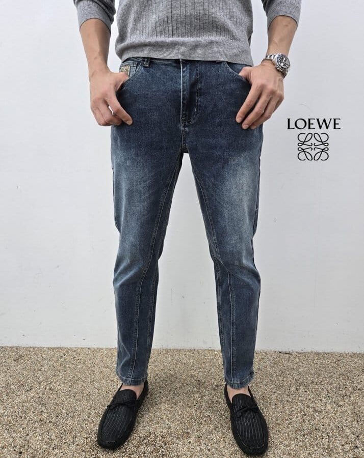 LOEWE 로에베 스판 일자 청바지