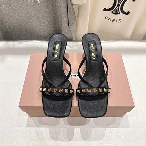 MIUMIU 미우미우 여성용 슬리퍼 (굽높이5CM) M46336 2COLOR