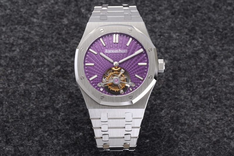 AUDEMARS PIGUET 오데마피게 로얄오크 뚜르비옹 스틸 퍼플다이얼
