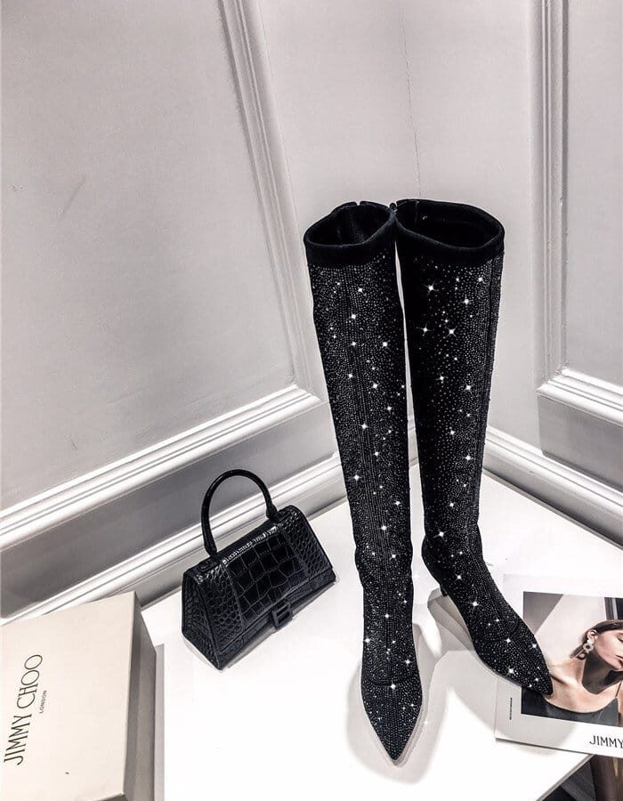 JIMMY CHOO 지미추 여성용 롱 부츠힐 (힐높이7.5CM) J449912 신상