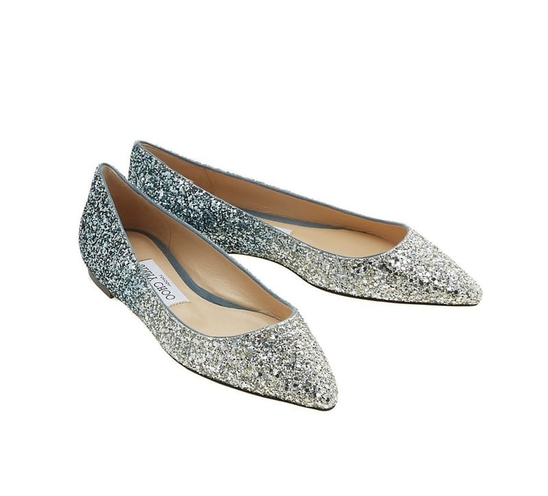 JIMMY CHOO 지미추 글리터 플랫 단화 J65050