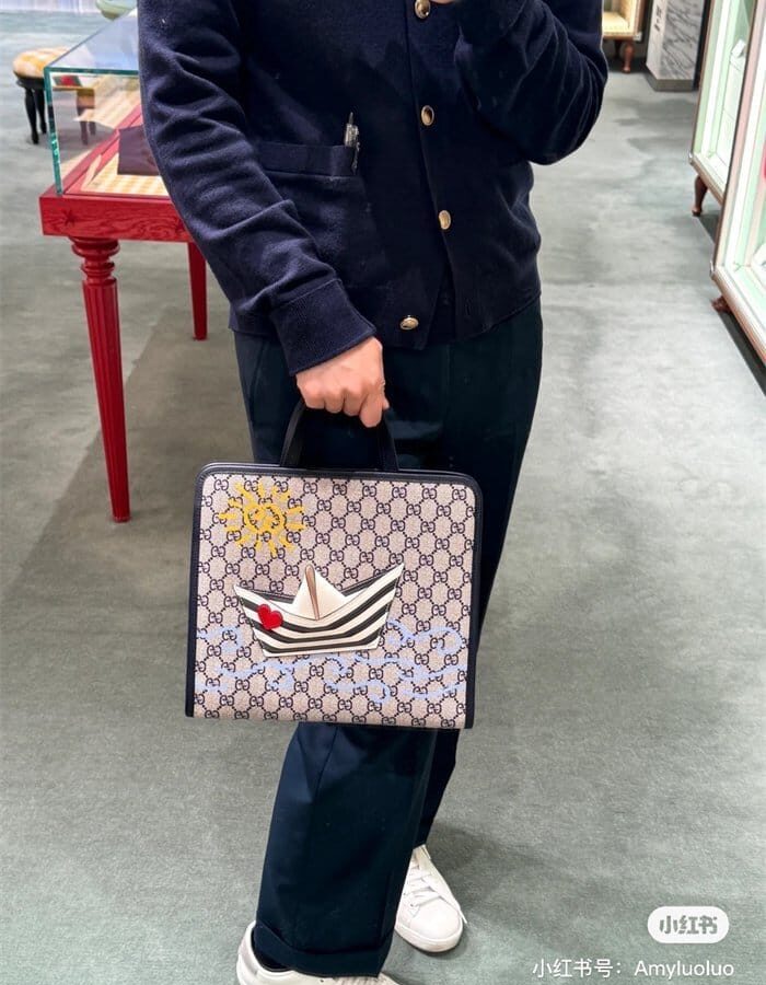 GUCCI 구찌 GG 프린트 토트백 814043