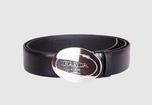 PRADA 프라다 로고 사피아노 벨트