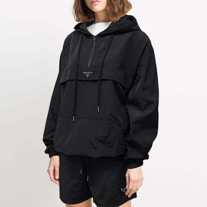 PRADA 프라다 플레이트 후드아노락 2COLOR