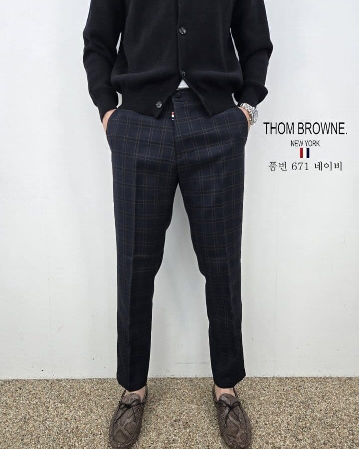 THOM BROWNE 톰브라운 체크 슬렉스