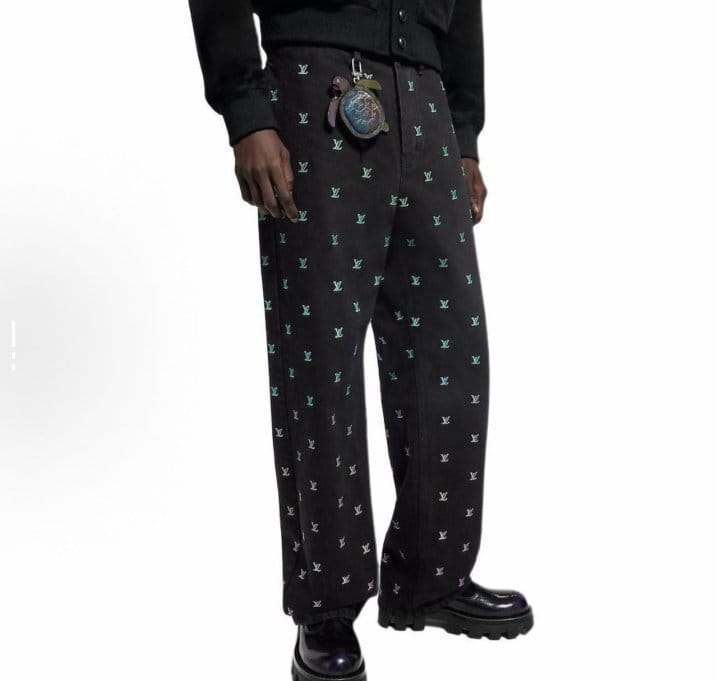LOUIS VUITTON 루이비통 블라종 그라디언트 엠브로이더드 데님 팬츠