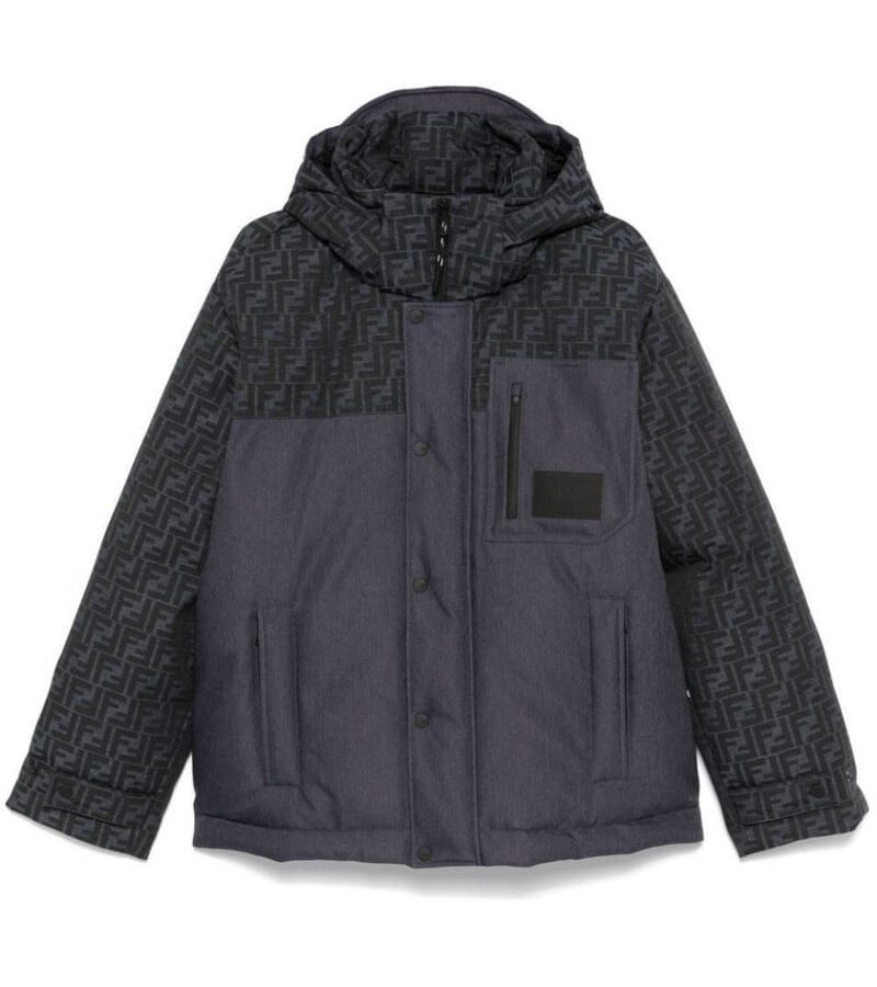 FENDI 펜디 989 FF 자카드 테크 구스다운 패딩 재킷