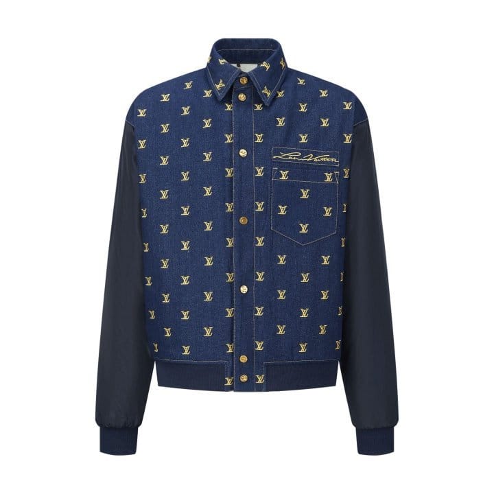 LOUIS VUITTON 루이비통 업사이클 데님 바시티 자켓