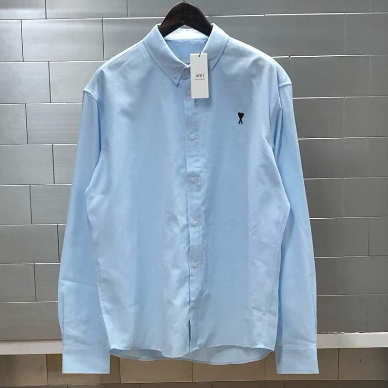 AMI 아미 하트자수 옥스포드 셔츠