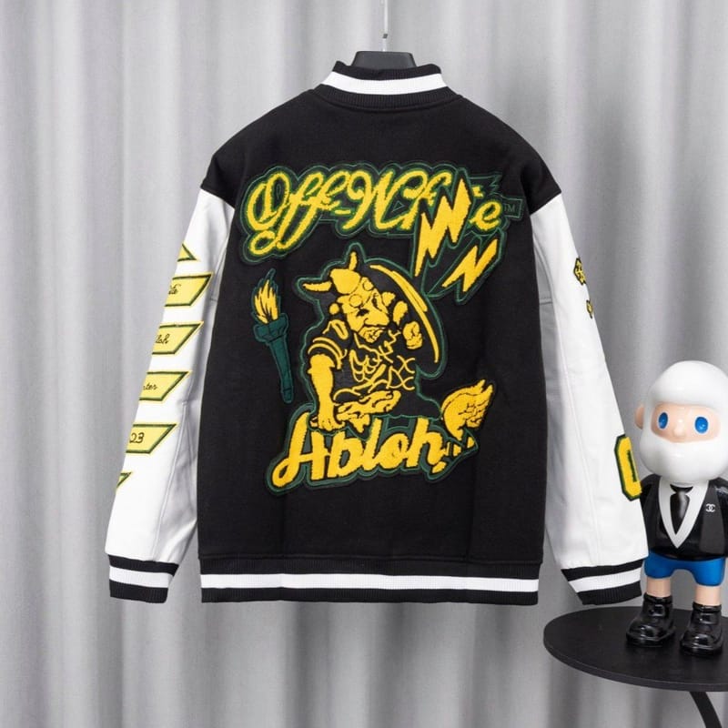 OFF-WHITE 오프화이트 그래픽 바시티 자켓