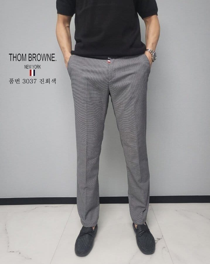 THOM BROWNE 톰브라운 린넨 고방체크 슬랙스 2COLOR
