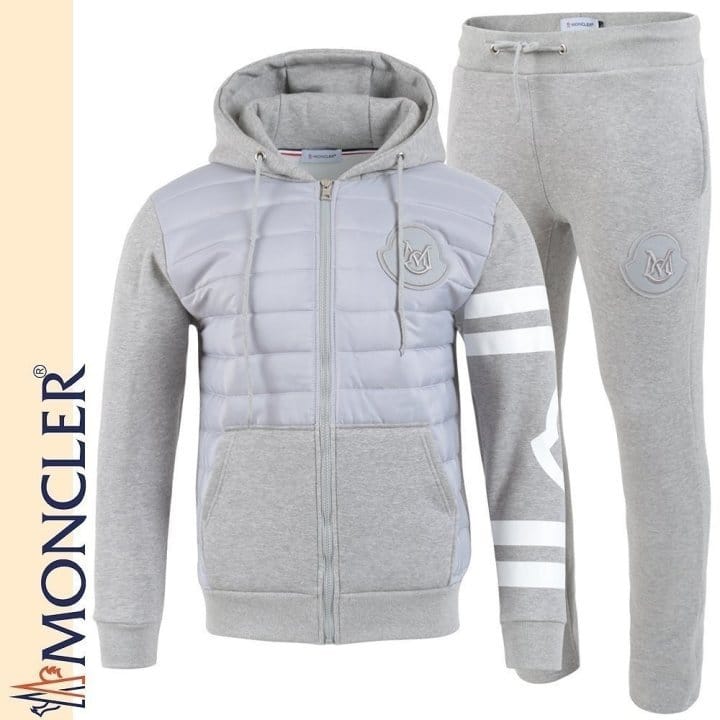 MONCLER 몽클레어 자수 후드 패딩집업 셋업 2COLOR