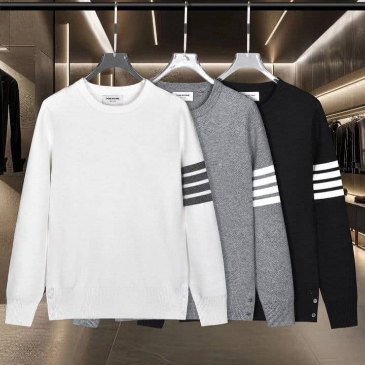 THOM BROWNE 톰브라운 사선완장 니트