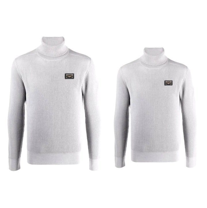 DOLCE&GABBANA 돌체앤가바나 골드 플레이트 골지 터틀넥 2COLOR