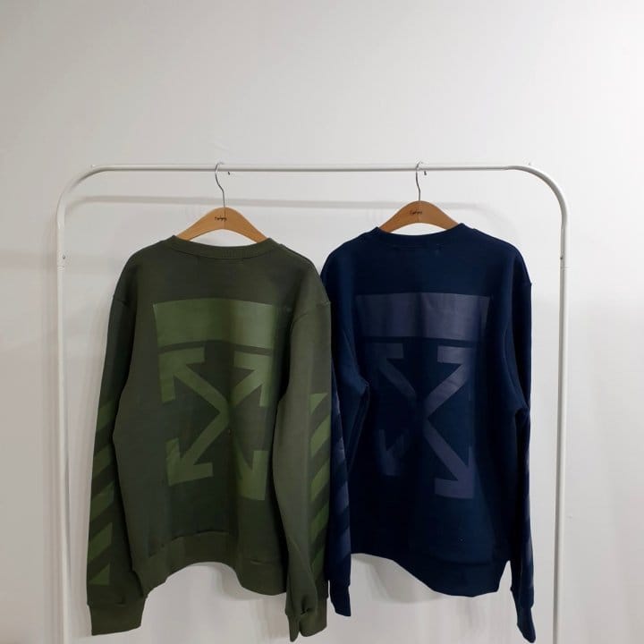 OFF-WHITE 오프화이트 투톤 프린팅 맨투맨