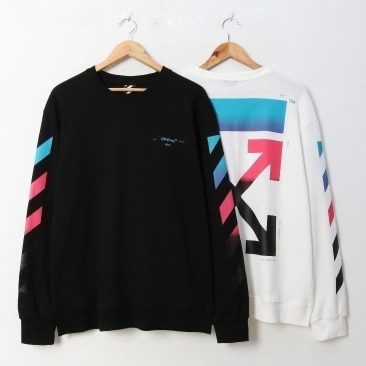 OFF-WHITE 오프화이트 그라데이션 기모 맨투맨